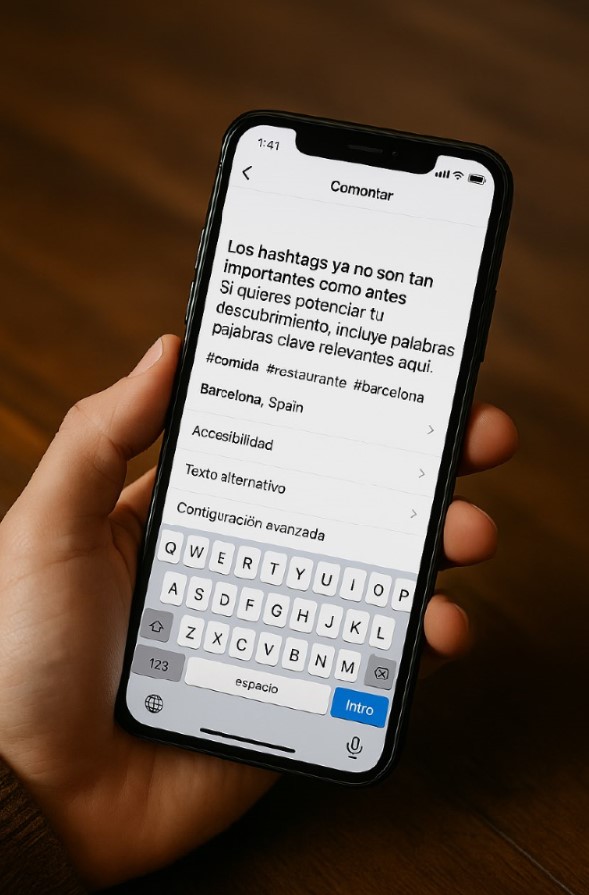orgánicamente en Instagram